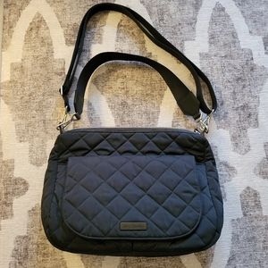 Vera Bradley Carson Shoulder Crossbody Bag Performance Twill Black